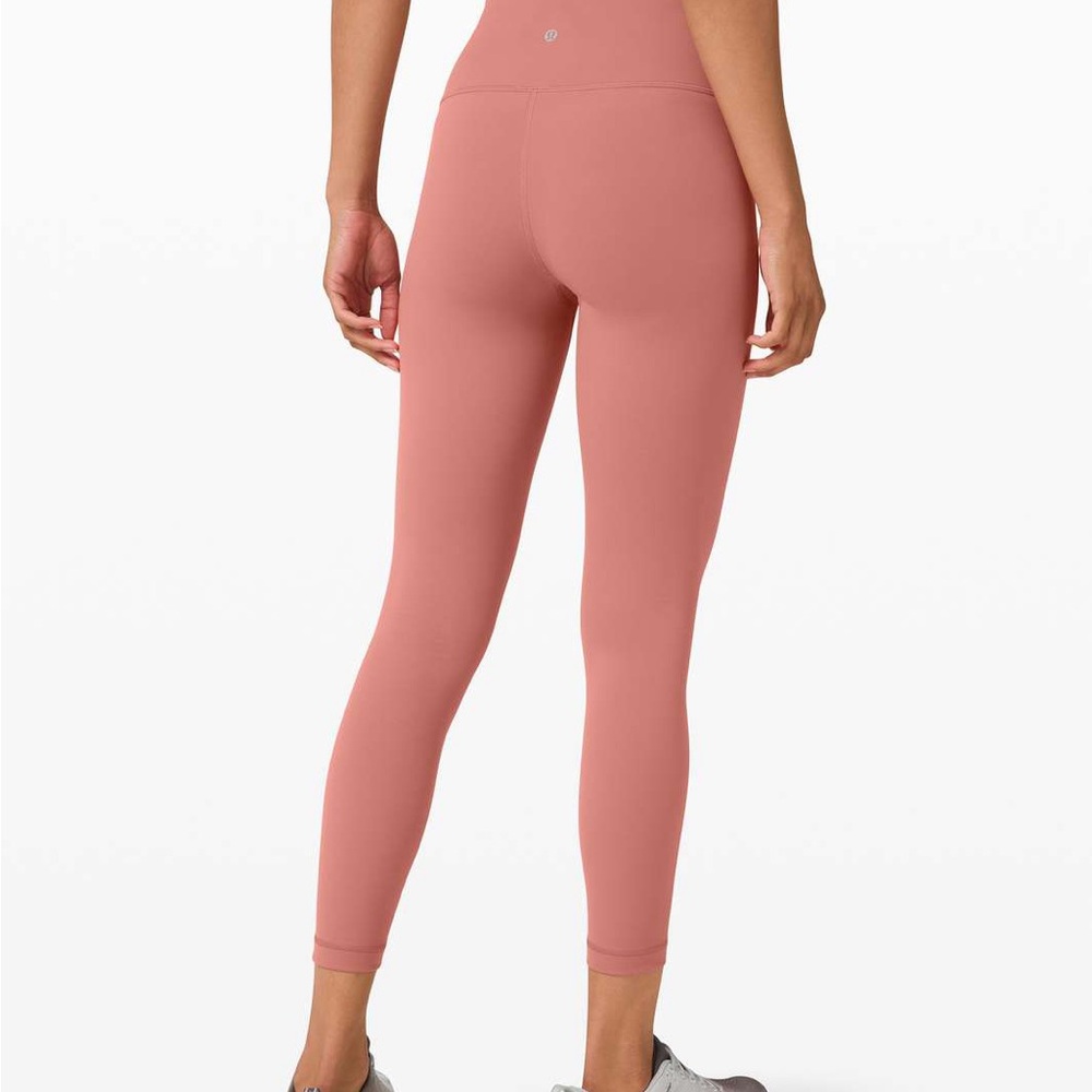 Lululemon Brier Rose 25 inch wunder train high rise leggings size 4